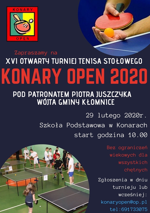 Turniej tenisa stołowego Konary Open